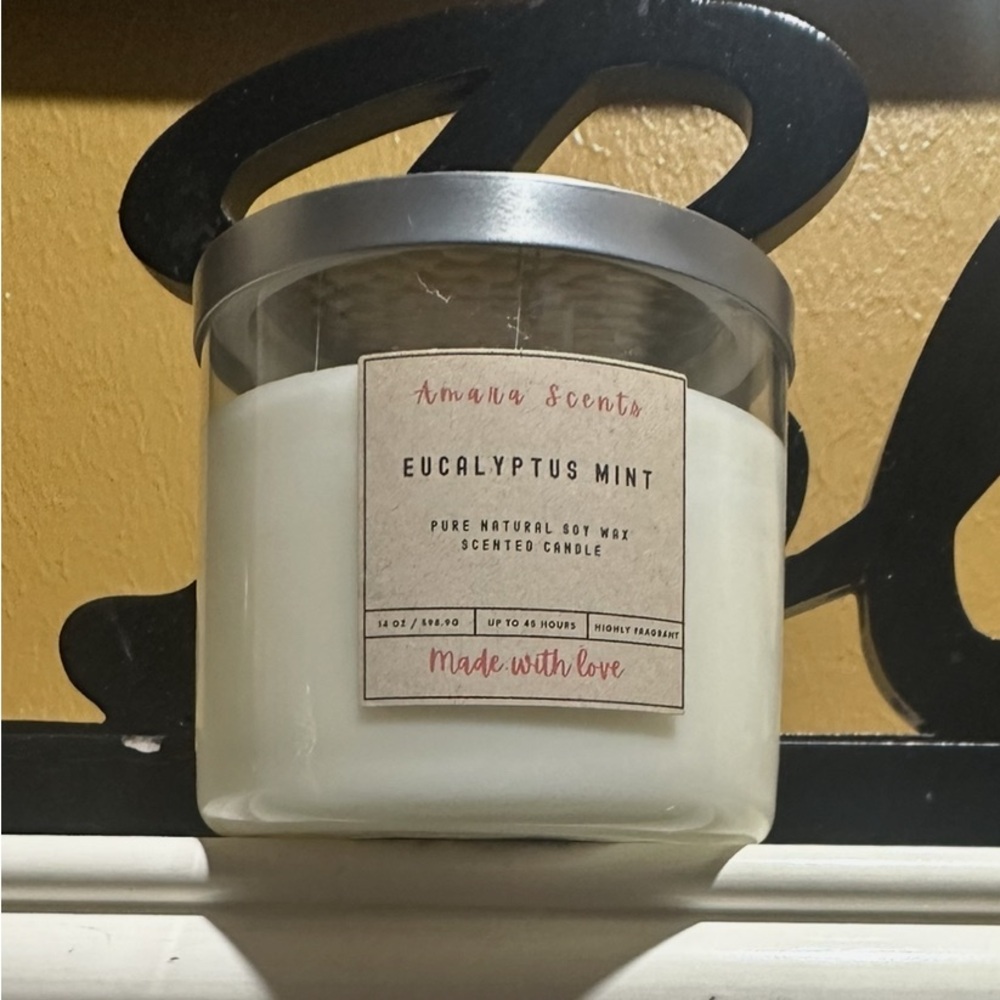 Eucalyptus Mint Candle - White
